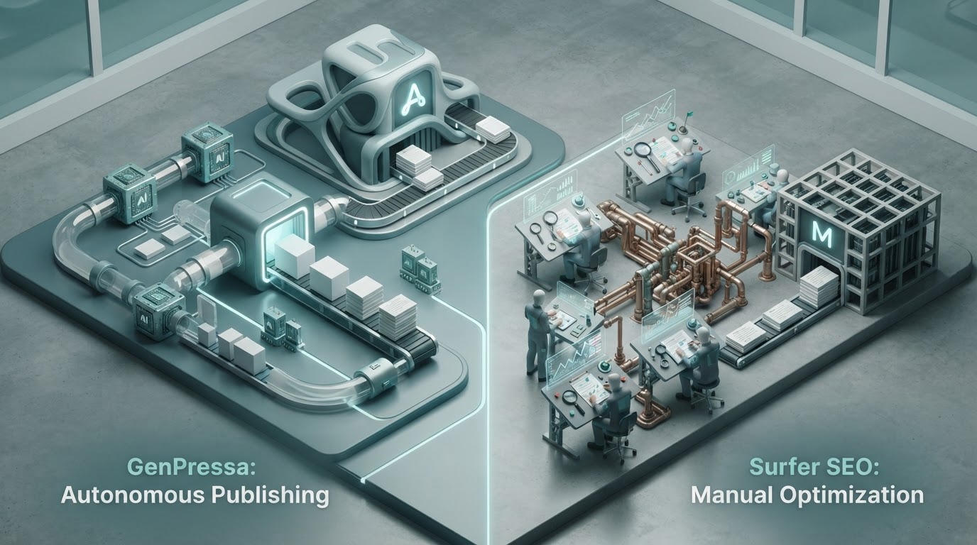 GenPressa vs Surfer SEO: Autonomous Publishing vs Manual Optimisation